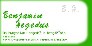 benjamin hegedus business card